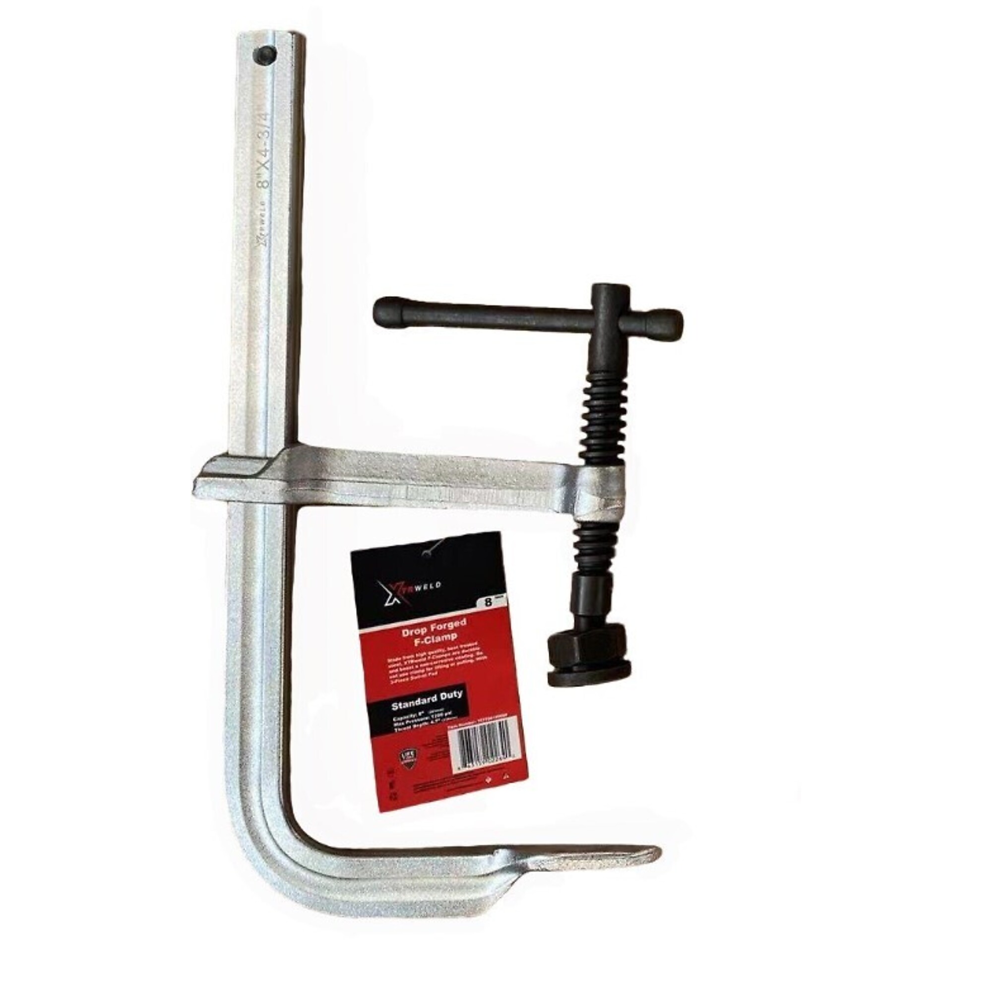 XTRweld Welding Clamp - 48in., 2400 PSI, 3-Piece Swivel Pad, Steel, Model# XTRTCFF482400HD
